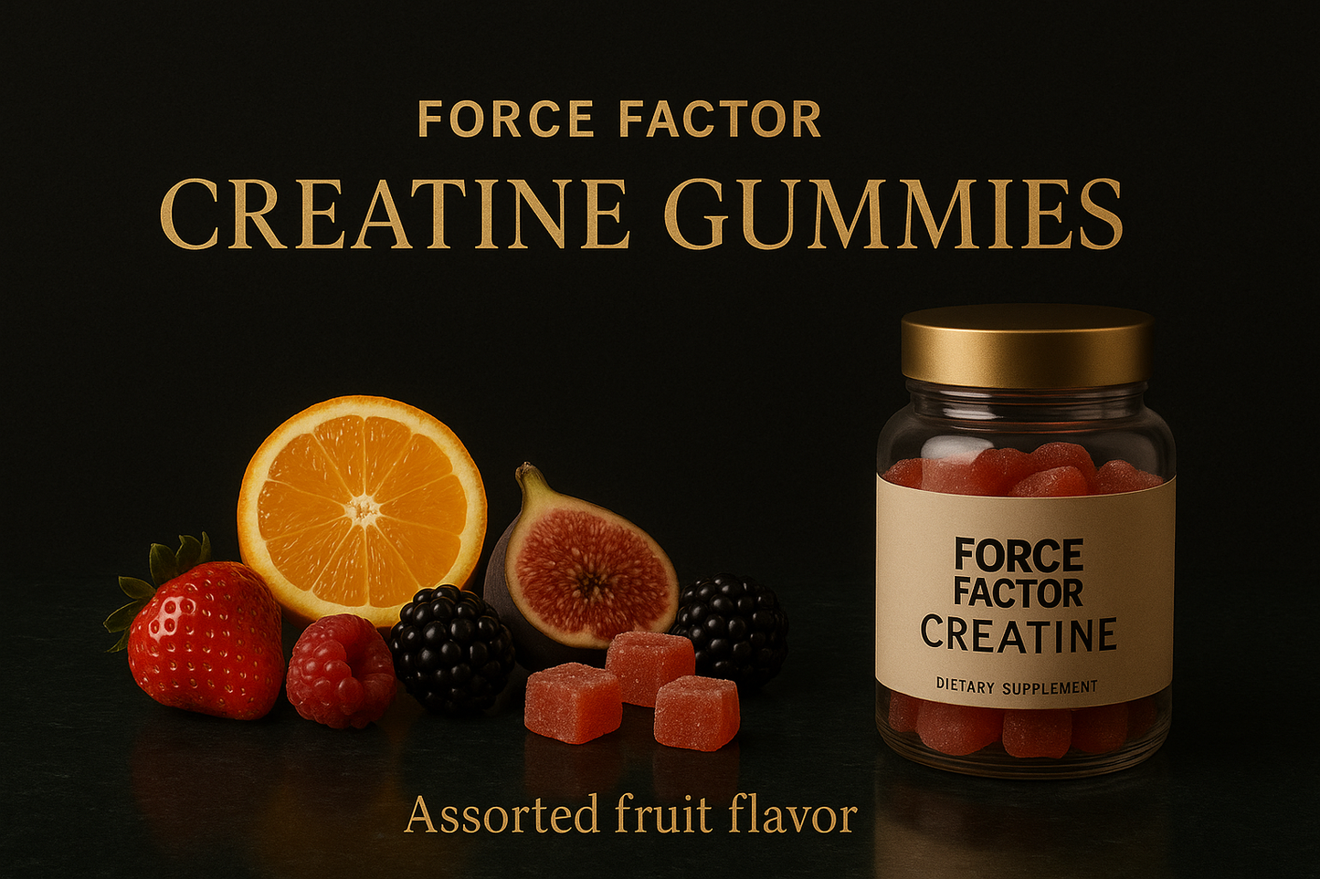Creatine Gummies with Assorted Fruit Flavors