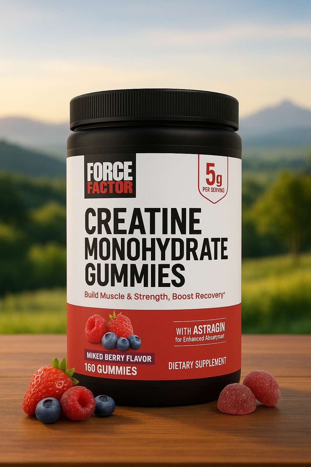 Creatine Gummies with Assorted Fruit Flavors